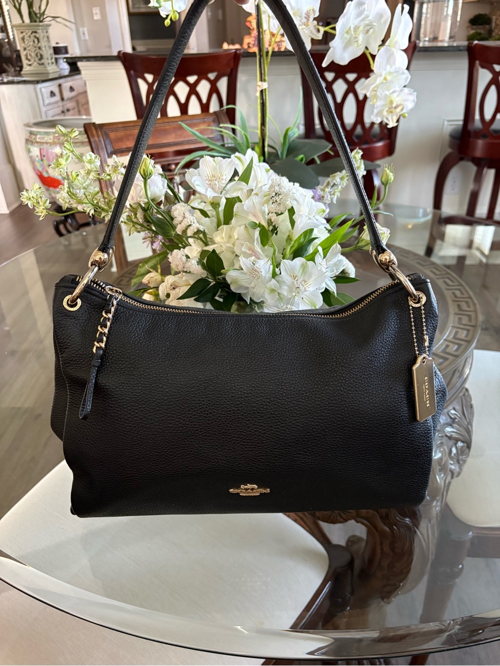 🖤🖤COACH MIA BLACK PEBBLED LEATHER SHOULDER BAG!🖤🖤
